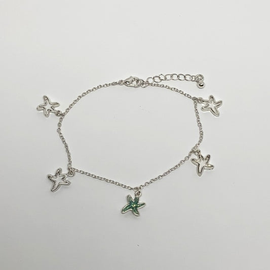 Metal Starfish Outline Anklet