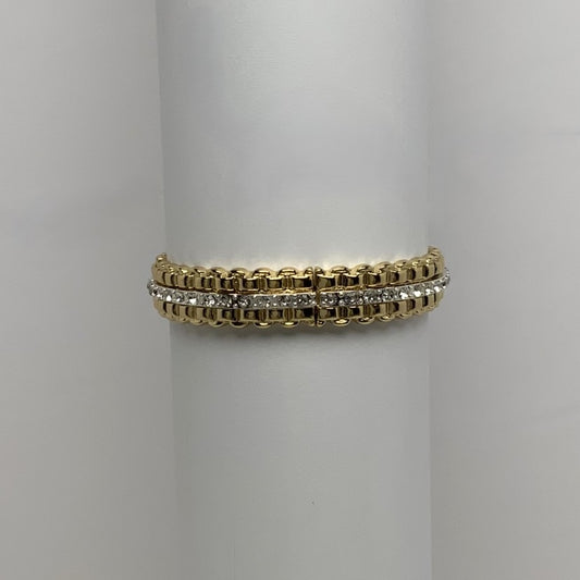 Metal Crystal Line Stretch Bracelet
