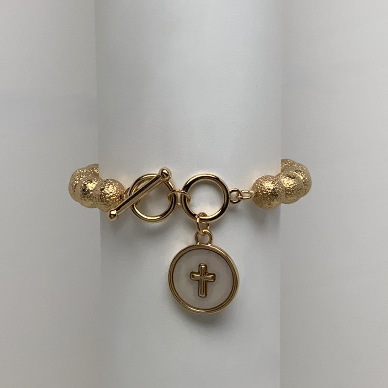 Beaded Religious Pendants Bracelet