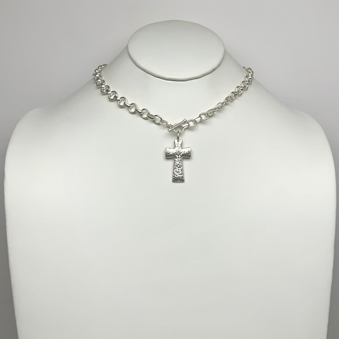Religious Front Clasp Cross Pendant Necklace