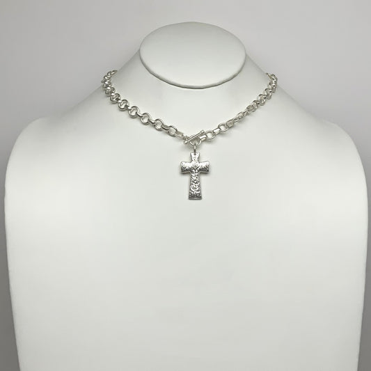 Religious Front Clasp Cross Pendant Necklace