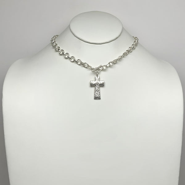 Religious Front Clasp Cross Pendant Necklace
