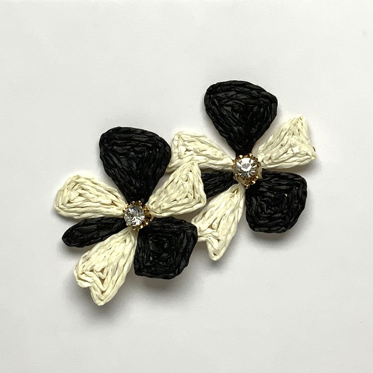 Flower Twine Crystal Earrings