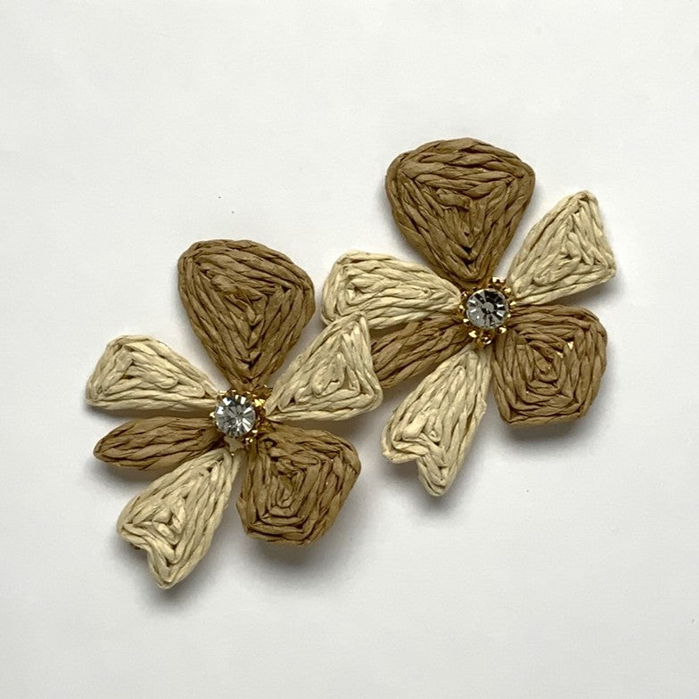 Flower Twine Crystal Earrings