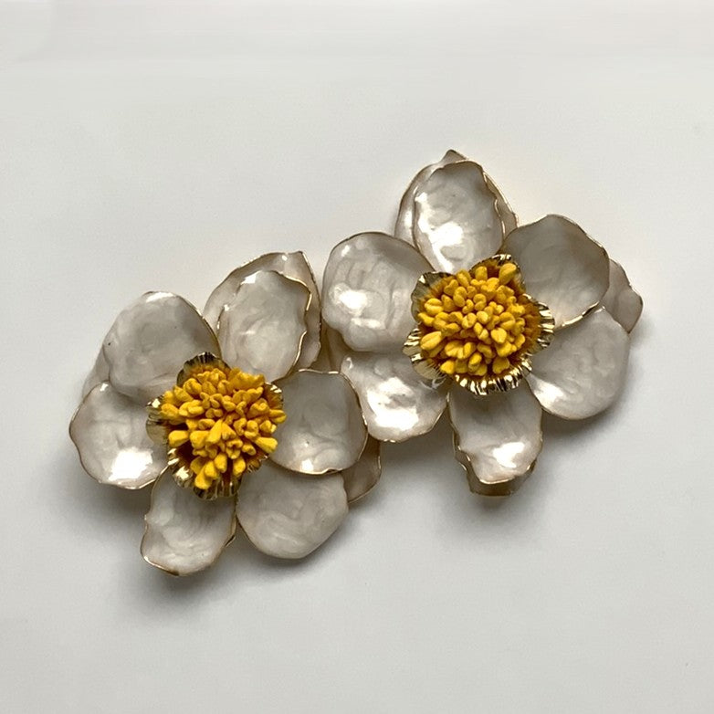 Flower Metal Petal Earrings