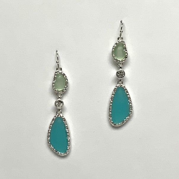 Matte Teardrop Crystal Earrings