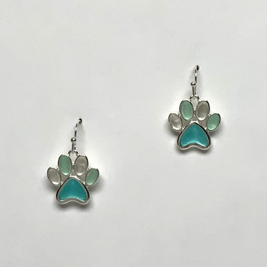 Matte Enamel Paw Earrings