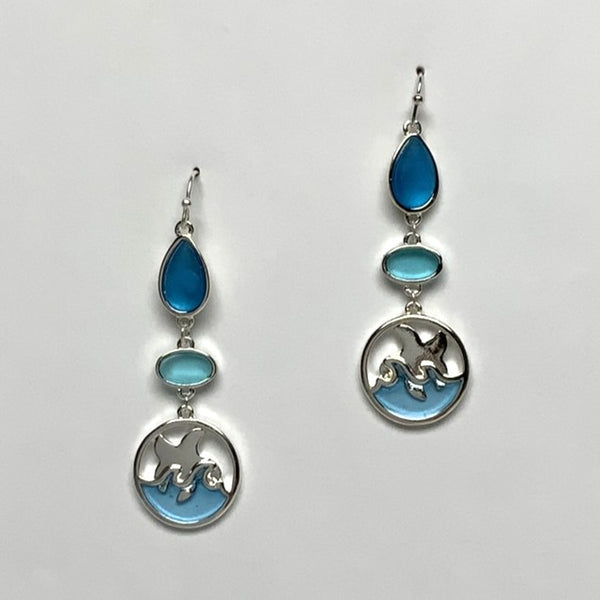 Starfish Matte Pebble Dangle Earrings