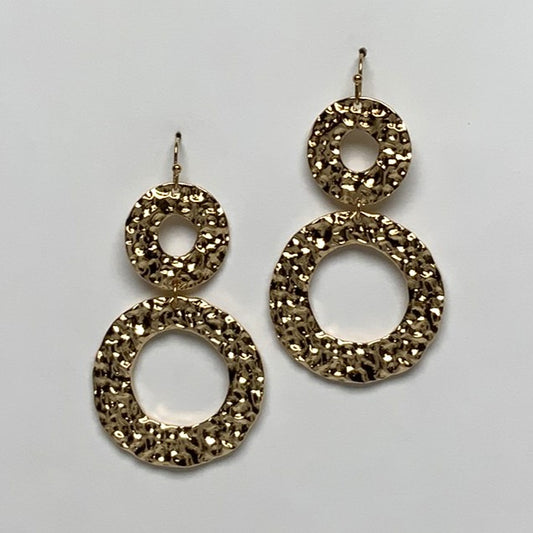 Hammered Circle Earrings