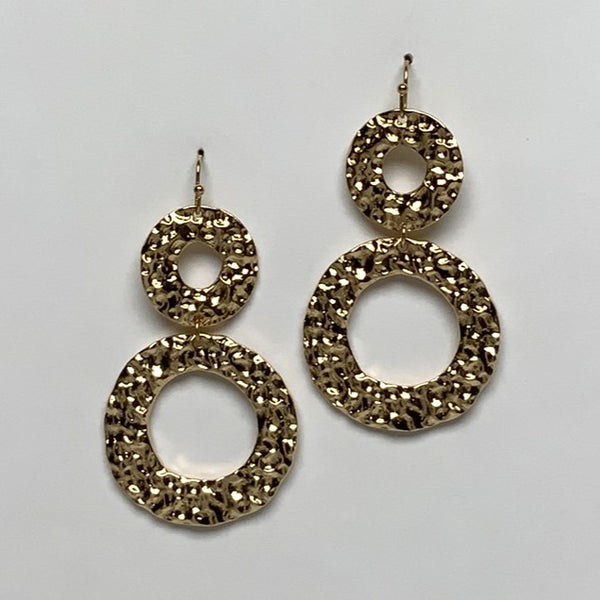 Hammered Circle Earrings