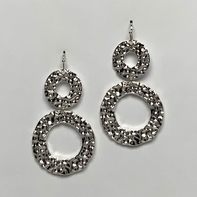 Hammered Circle Earrings