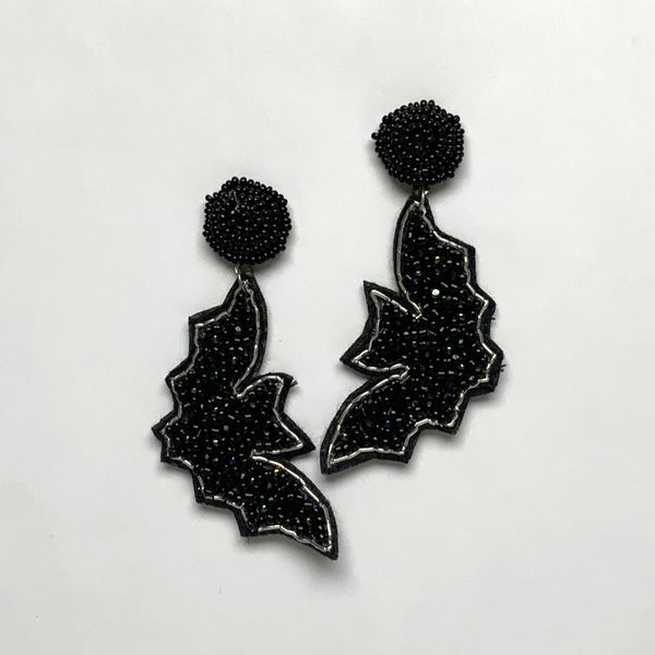 Beaded Bat Earrings