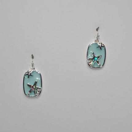 Lucite Drop Earrings with Starfish