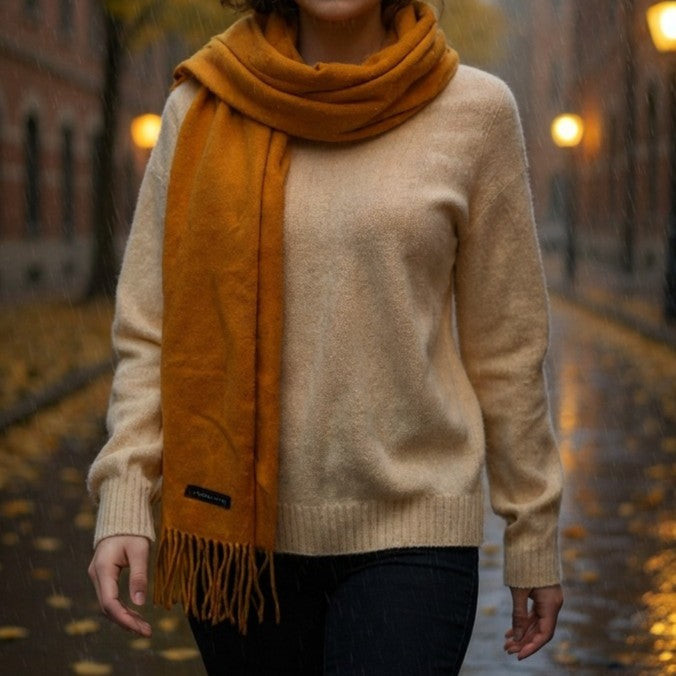 Cashmere Fringed Scarf