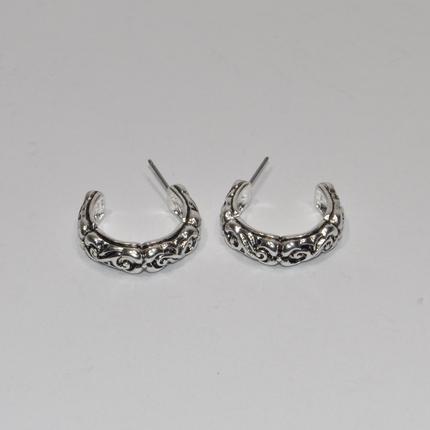 Small Texture Hoop Earrings