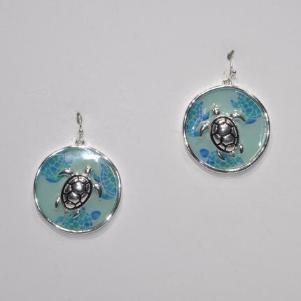 Turtle Drop Earrings