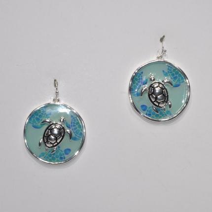 Turtle Drop Earrings