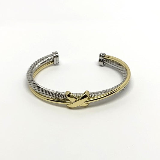 Designer Look "X" Cuff Bracelet
