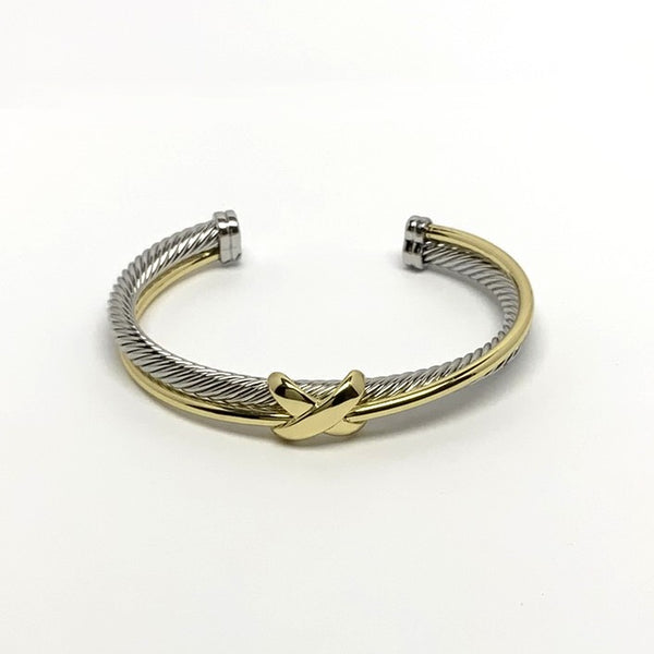 Designer Look "X" Cuff Bracelet