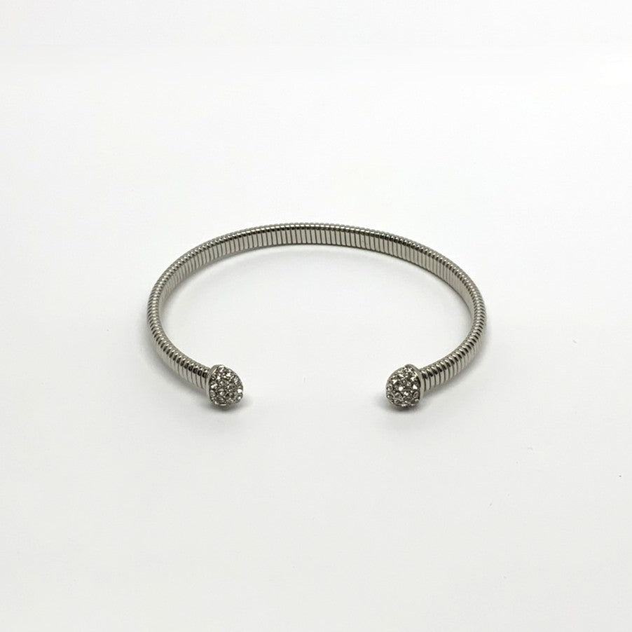 Designer Look CZ Crusted Cuff Bracelet