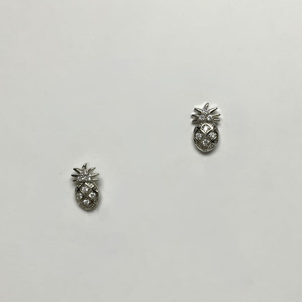 CZ Pineapple Stud Earring