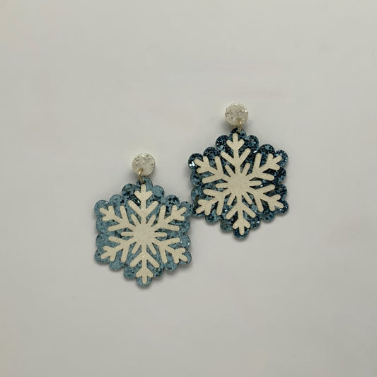 Glitter Snowflake Earrings