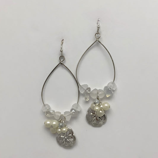 Teardrop Sand Dollar Earrings