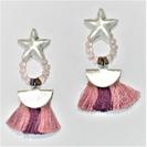 Starfish Crystal and Tassel Earring