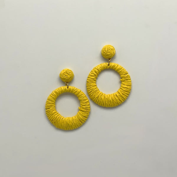 Twine Hoop Drop Earrings
