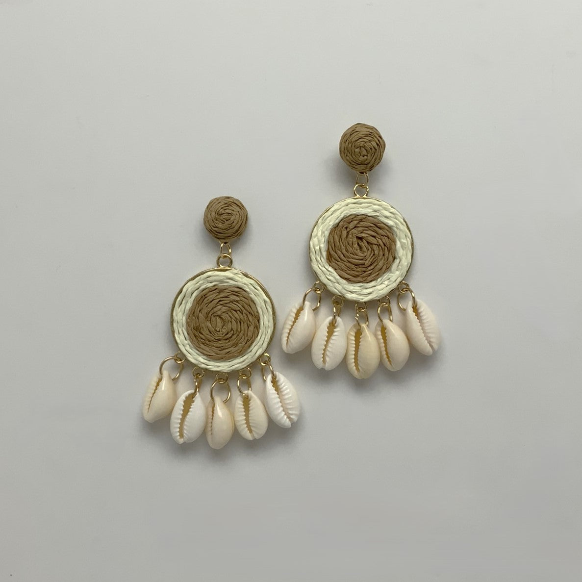 Twine Shell Drop Earrings