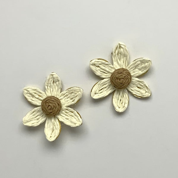Straw/Wicker Flower Earring