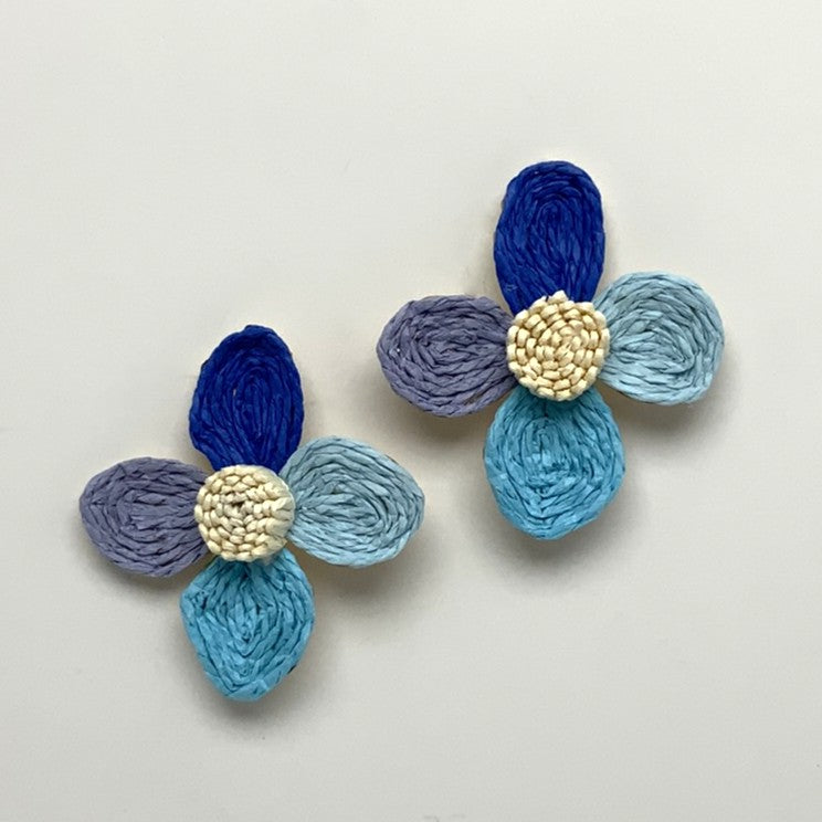 Straw/Wicker Flower Earring