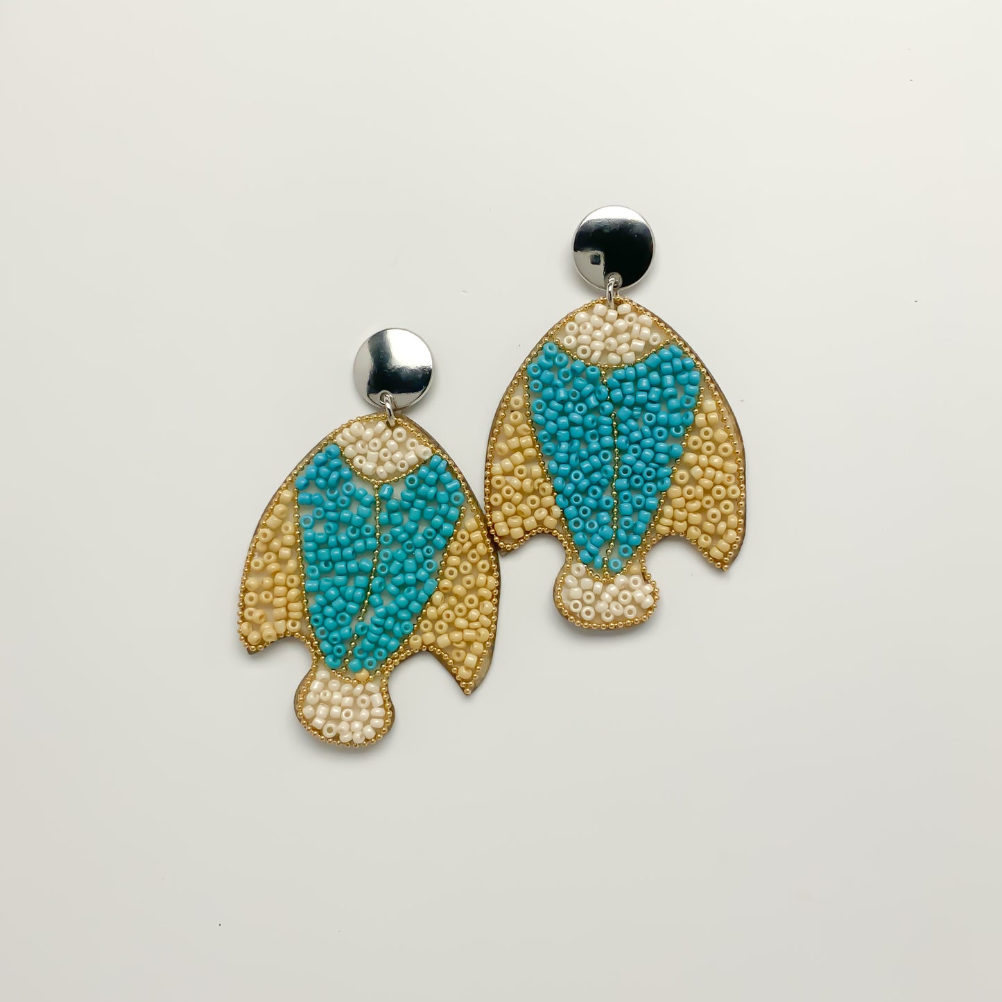 Seed Bead Fish Earrings