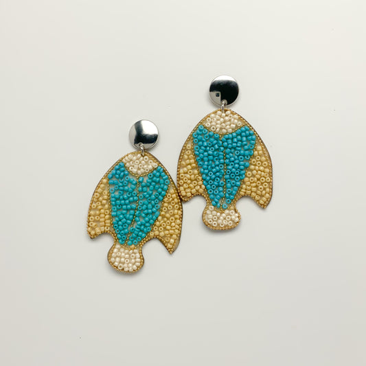 Seed Bead Fish Earrings