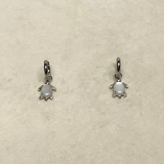 Opal Look Turtle Dangle Earring