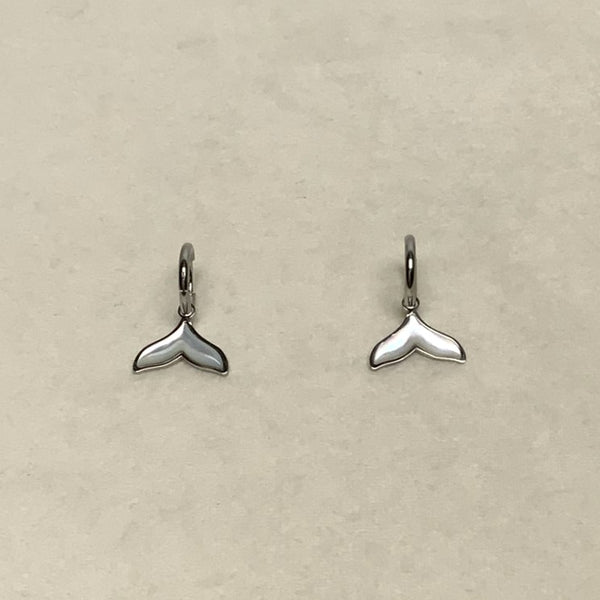 Opal Look Dolphin Tail Dangle Earring