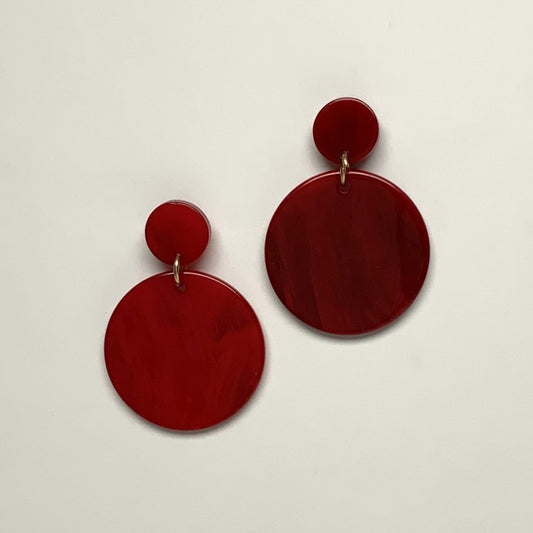 Lucite/Acrylic Circle Disc Drop Earring