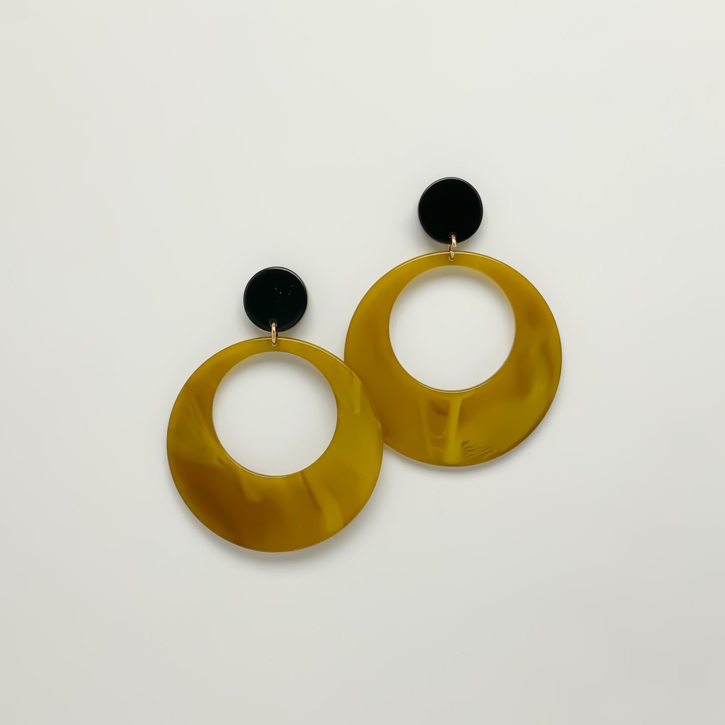 Wide Lucite Drop Earrings