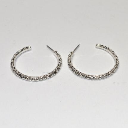 Big Wavy Texture Hoop Earrings