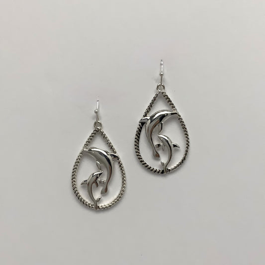 Dolphin Teardrop Earrings