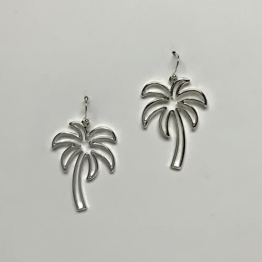 Metal Cut-Out Palm Tree Earring