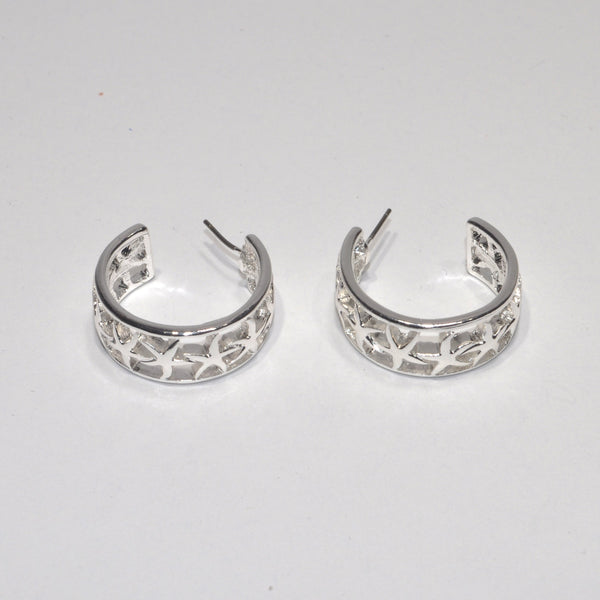 Metal Starfish Hoop Earring