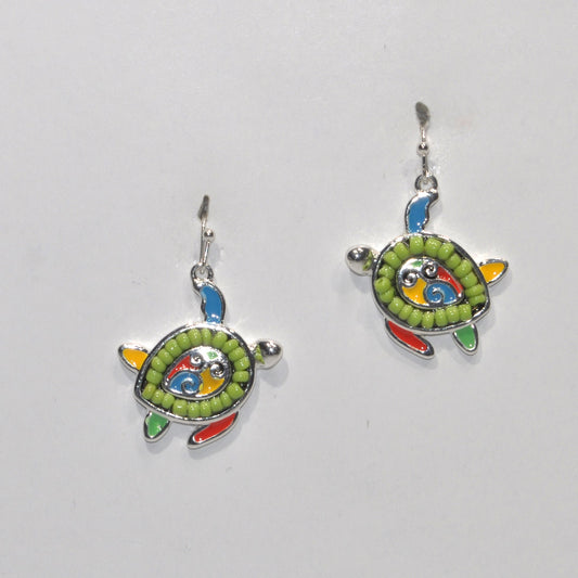 Sea Bead Turtle Earring