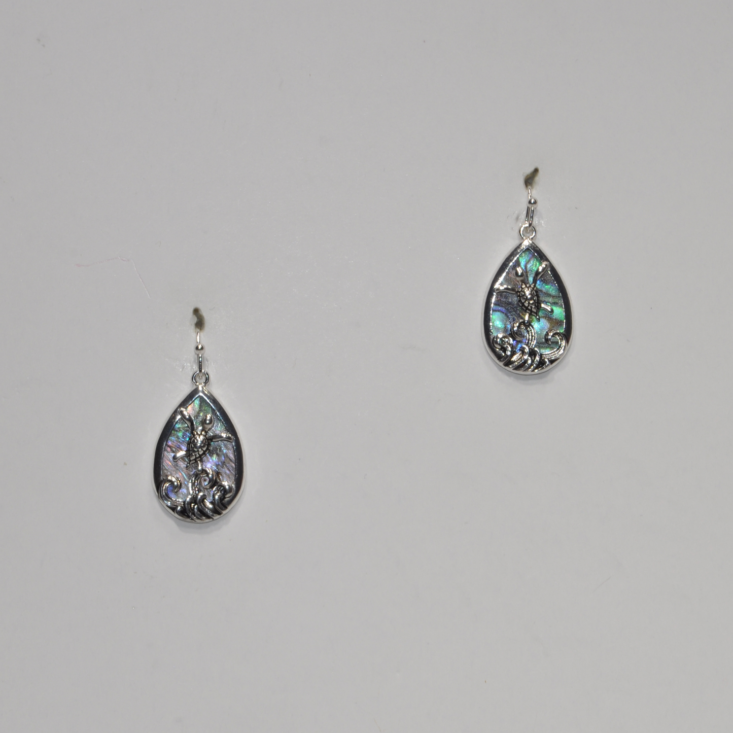 Abalone Turtle and Wave Tear Drop Earring