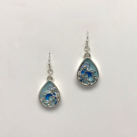 Teardrop Turtle Earrings