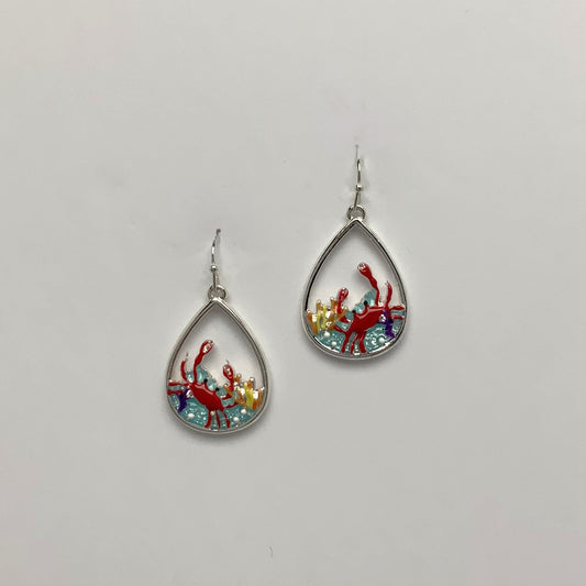 Crab Teardrop Earrings