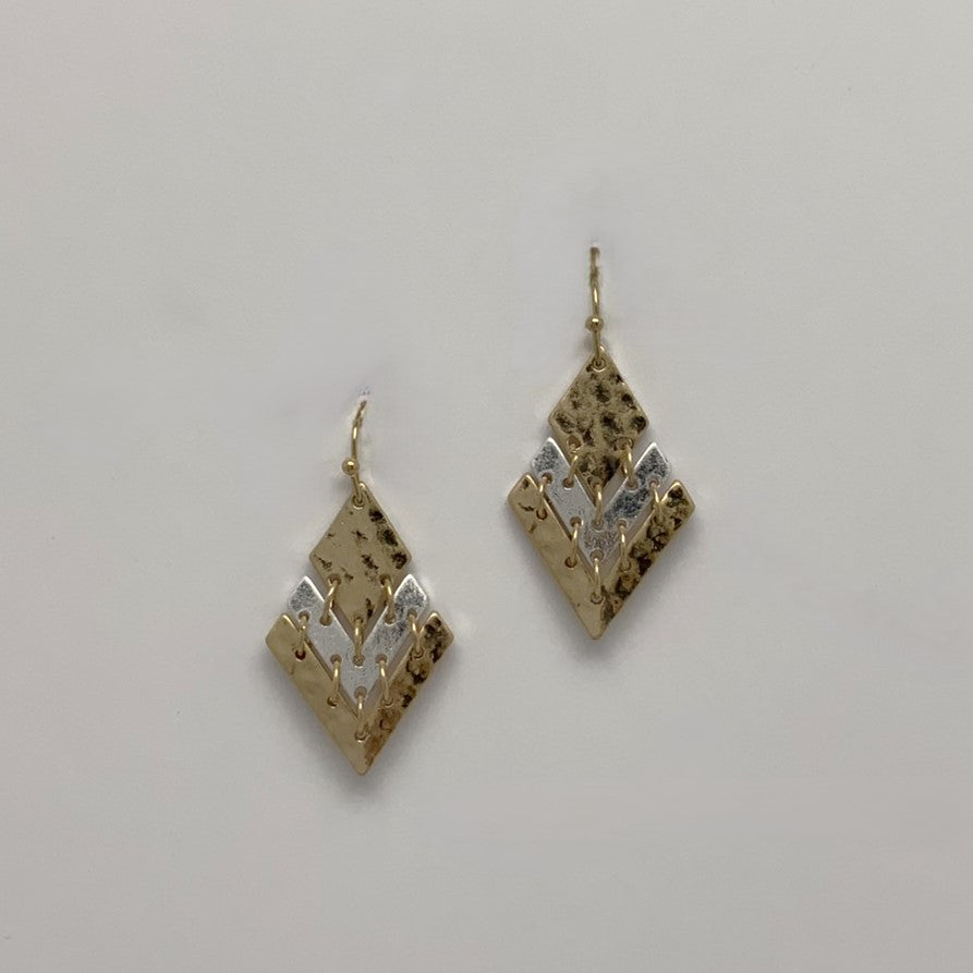 Diamond Shape Link Earrings