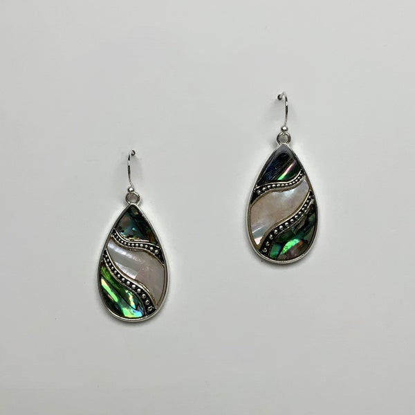 Shell Look Tear Drop Earring