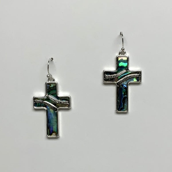Shell Look Cross Earring