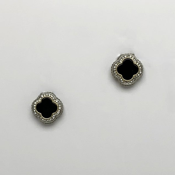 Designer Look "+" CZ Clip Earring